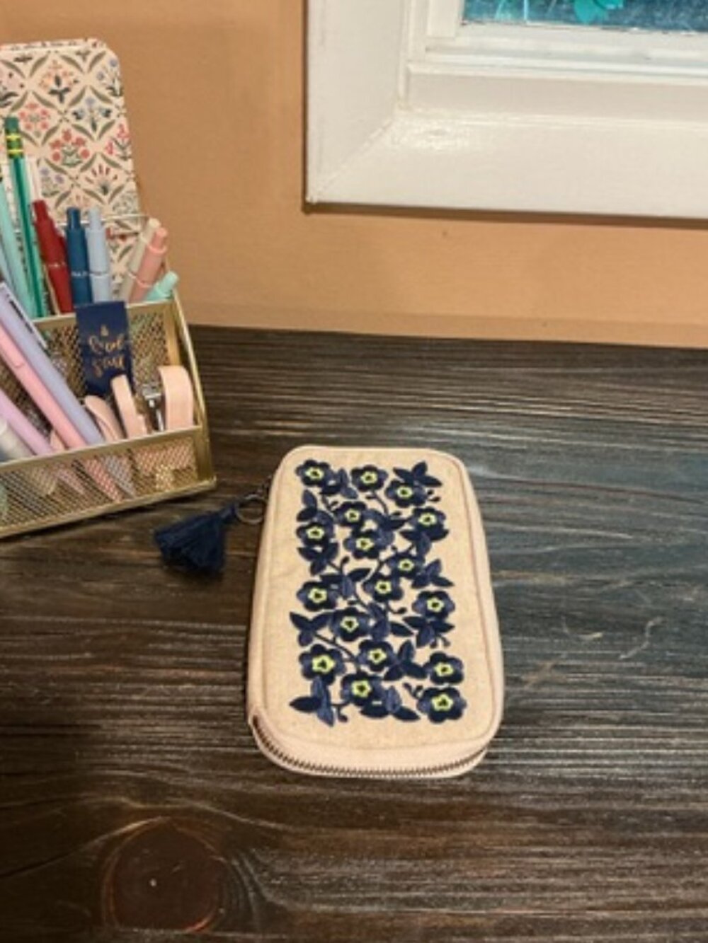 Hobonichi Small Drawer Pouch Ukranaian Flower